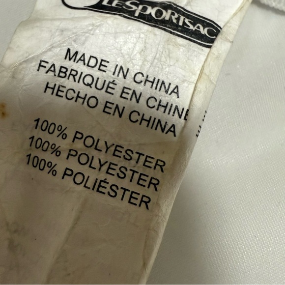 LeSportsac travel Classic polka dot 3-Zip Crossbody Bag green and dark blue - Picture 7 of 10